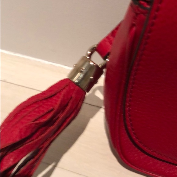 Gucci Soho Flap Red Leather tassel bag - Picture 6 of 16